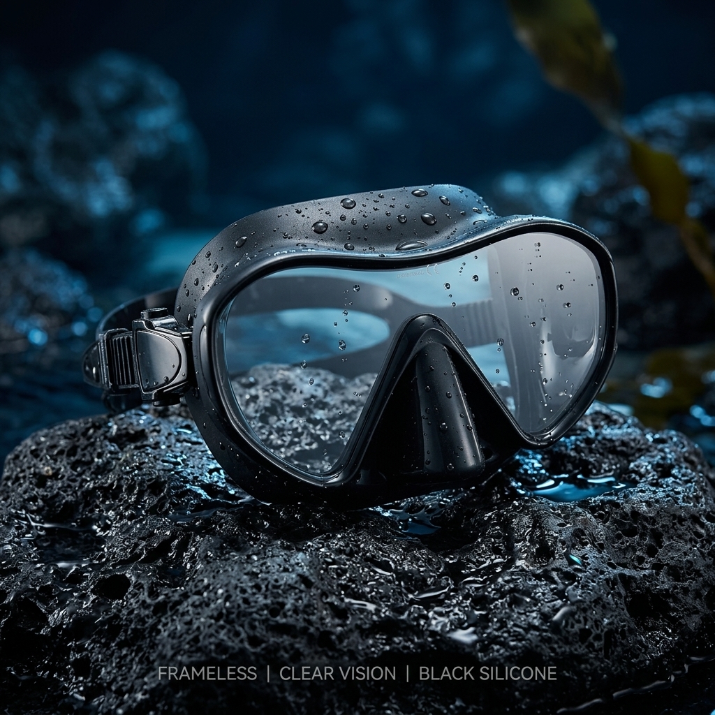 Máscara Marlin FRAMELESS SCUBA Negro Buceo y Pesca Submarina
