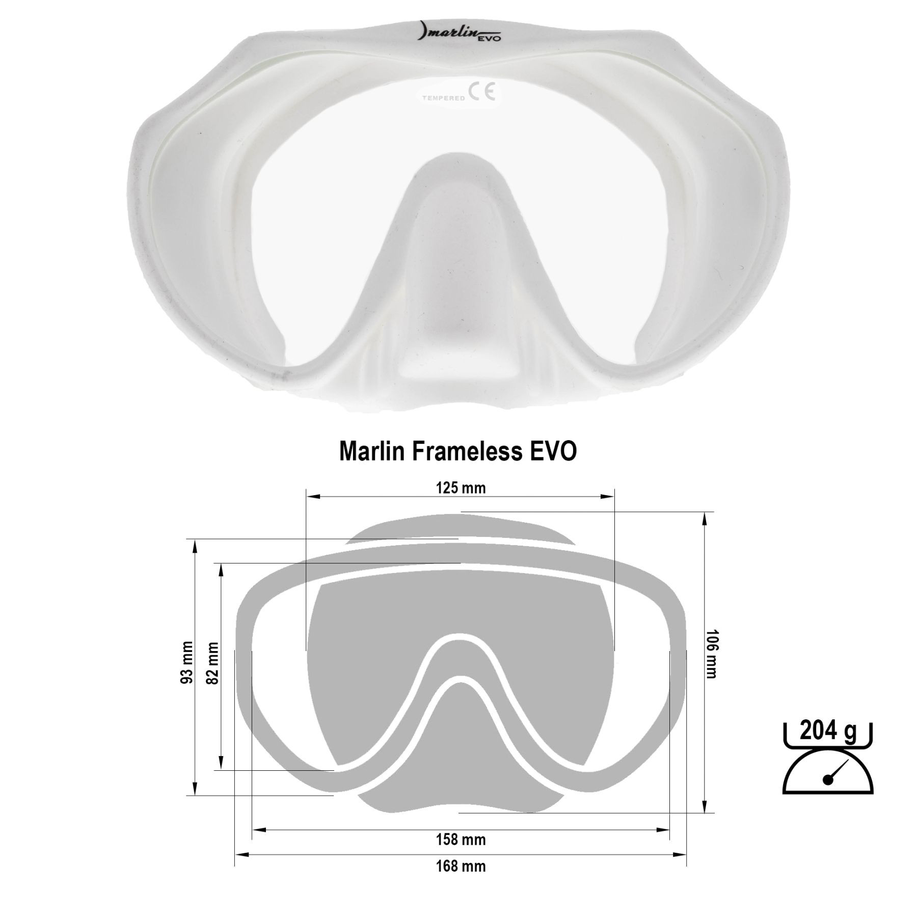 Máscara Marlin Frameless Evo Pesca Submarina, Buceo y Snorkel - Vista 5